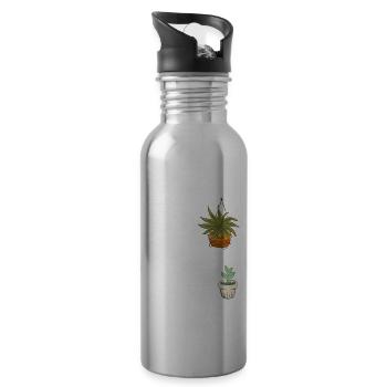 Désolé je ne peux pas Mes plantes ont besoin de moi Jardinage amusant - Gourde avec paille intégrée - argent clair - Droite