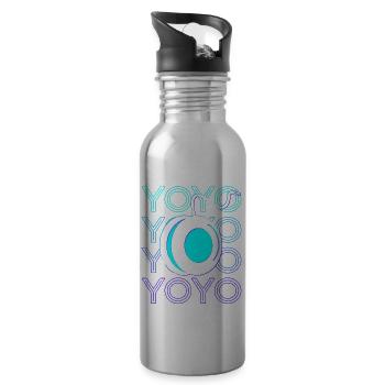 Yoyo Player Retro - Water bottle with straw - silver - Right