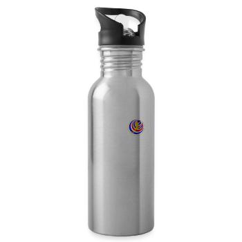 Costa Rica Ticos Fussball Soccer Fan Trikot - Trinkflasche mit integriertem Trinkhalm - Lightsilver - Rechts