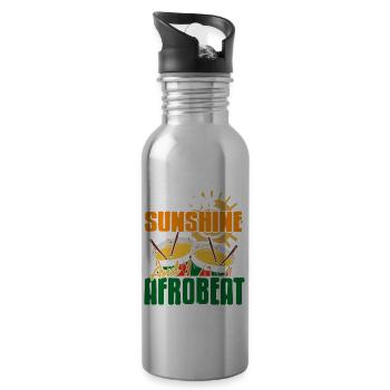 J’adore sunshine & afrobeat t-shirt génial - Gourde avec paille intégrée - argent clair - Droite