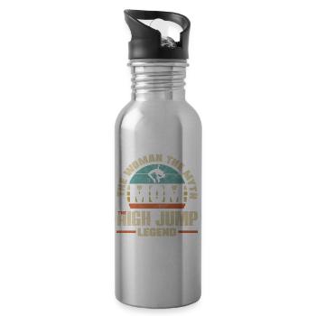 High Jump Jumping Jumper Track and Field Mother - Trinkflasche mit integriertem Trinkhalm - Lightsilver - Rechts
