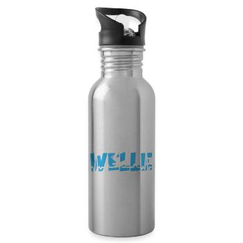 Surfen Wellenreiten Windsurfen Wassersport Surfer - Trinkflasche mit integriertem Trinkhalm - Lightsilver - Rechts