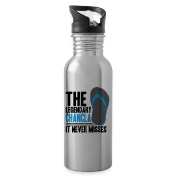 The Legendary Chancla Spanish Mexican La - Water bottle with straw - silver - Right