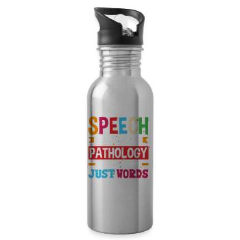 Speech Language Pathologist Speech Therapist - Trinkflasche mit integriertem Trinkhalm - Lightsilver - Rechts
