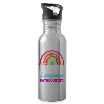 Speech Language Pathologist Speech Therapy - Trinkflasche mit integriertem Trinkhalm - Lightsilver - Rechts