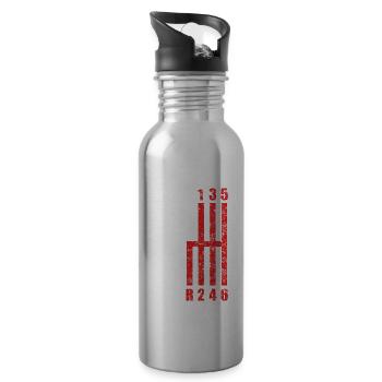 American Flag Stick Shift Real Cars Dont Shift - Trinkflasche mit integriertem Trinkhalm - Lightsilver - Rechts