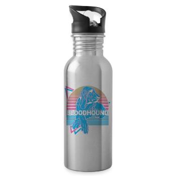 Bloodhound Retro - Trinkflasche mit integriertem Trinkhalm - Lightsilver - Rechts