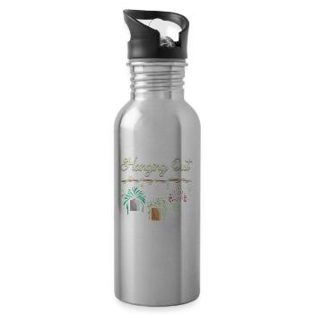 Hanging Out Plant Flower - Trinkflasche mit integriertem Trinkhalm - Lightsilver - Rechts