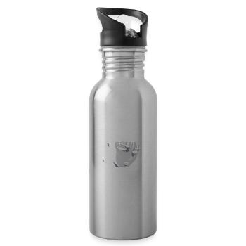 Funny Anime Gift - Water bottle with straw - silver - Right