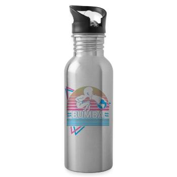 Bumba Mbombo Afrikanischer Gott Antike afrikanisch - Trinkflasche mit integriertem Trinkhalm - Lightsilver - Rechts