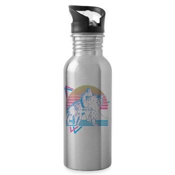Tyr Norse God Asgard Norse Mythology Re - Water bottle with straw - silver - Right