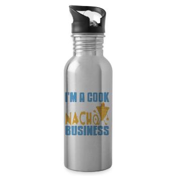 I'm A Cook And It's Nacho Business Funny Tea - Water bottle with straw - silver - Right