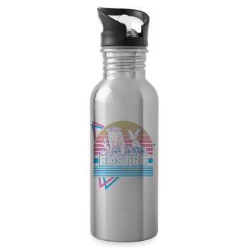 Eostre Keltische Göttin Antike keltische Mythologi - Trinkflasche mit integriertem Trinkhalm - Lightsilver - Rechts
