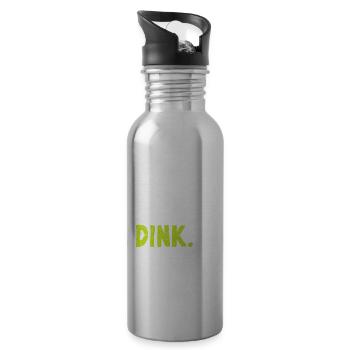 Eat Sleep Dink Repeat Funny Pickleball Pun Pickleb - Water bottle with straw - silver - Right