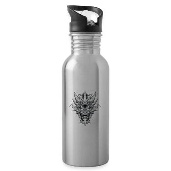 Die Kunst des Unterwerfungsgrapplings - Jiu Jitsu - Trinkflasche mit integriertem Trinkhalm - Lightsilver - Rechts
