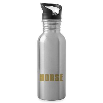 I'm Not A Horse Cool Funny Chess T-Shirt Present - Trinkflasche mit integriertem Trinkhalm - Lightsilver - Rechts