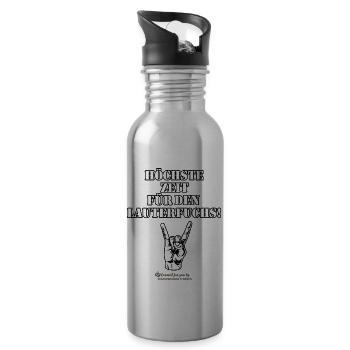 Heavy Metal Lauterfuchs - Trinkflasche mit integriertem Trinkhalm - Lightsilver - Rechts