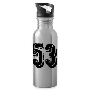Maillot à 53 numéros - Gourde avec paille intégrée - argent clair - Droite