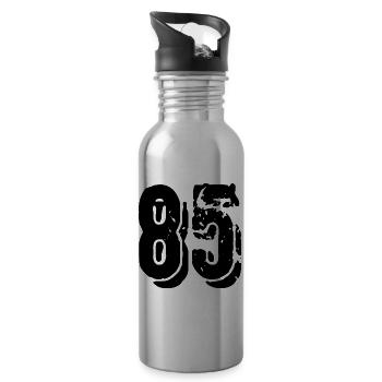 85 number jersey - Water bottle with straw - silver - Right