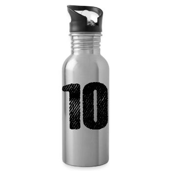 Maillot à 10 chiffres - Gourde avec paille intégrée - argent clair - Droite