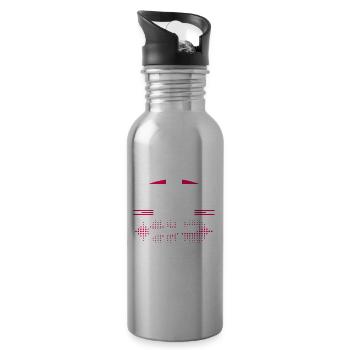 Never Underestimate A Girl With A Clarinet - Trinkflasche mit integriertem Trinkhalm - Lightsilver - Rechts
