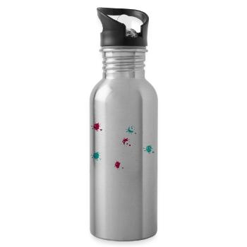 Kita Spruch für Erzieherin Kindergarten - Trinkflasche mit integriertem Trinkhalm - Lightsilver - Rechts