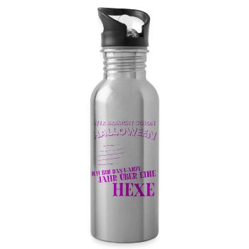 Halloween Hexe Hexerei Magie Zauber Magier Kostüm - Trinkflasche mit integriertem Trinkhalm - Lightsilver - Rechts