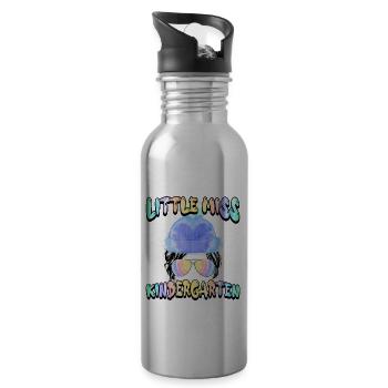 Chemise de la rentrée scolaire Little Miss Kindergarten - Gourde avec paille intégrée - argent clair - Droite