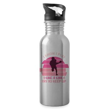 Lacrosse - Water bottle with straw - silver - Right