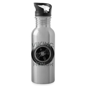 Wikinger-Ehrenhammer - Wikinger-Krieger-Norseman - Trinkflasche mit integriertem Trinkhalm - Lightsilver - Rechts