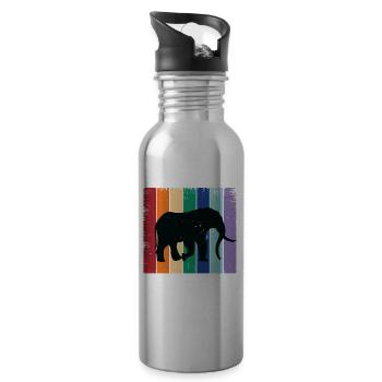 Elephant - Water bottle with straw - silver - Right