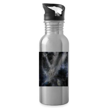 great ART on great PEOPLE - Trinkflasche mit integriertem Trinkhalm - Lightsilver - Rechts
