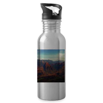 great ART on great PEOPLE - Trinkflasche mit integriertem Trinkhalm - Lightsilver - Rechts