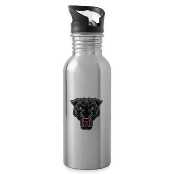 MMA-Panther - Trinkflasche mit integriertem Trinkhalm - Lightsilver - Rechts