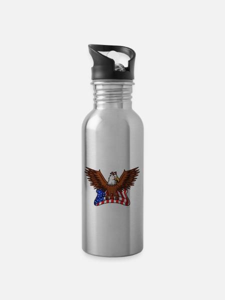 Make America Satanic Again - Trinkflasche mit integriertem Trinkhalm -