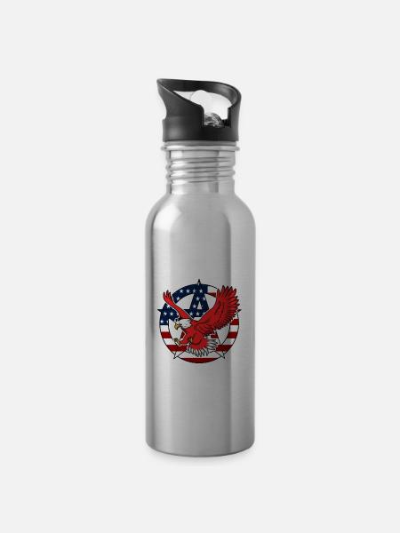 Make America Satanic Again - Trinkflasche mit integriertem Trinkhalm -