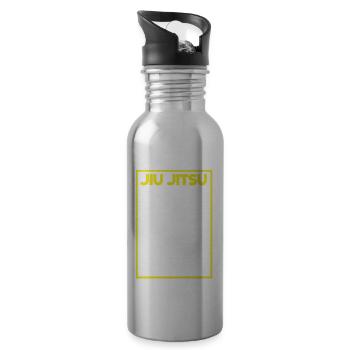 Jiu Jitsu Jiu Jitsu Jiu Jitsu - Water bottle with straw - silver - Right