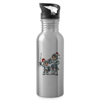 Ritter Großer Bruder - Ich bin jetzt ein Großer - Trinkflasche mit integriertem Trinkhalm - Lightsilver - Rechts