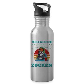 Reichet Mir Den Controller Ihr Narren Der König Wi - Trinkflasche mit integriertem Trinkhalm - Lightsilver - Rechts