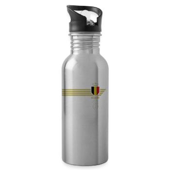 Belgien Teufel Patriotismus Fussball Fan Trikot - Trinkflasche mit integriertem Trinkhalm - Lightsilver - Rechts