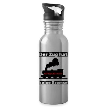 Der Zug hat keine Bremse Mallorca 2022 Party Malle - Trinkflasche mit integriertem Trinkhalm - Lightsilver - Rechts