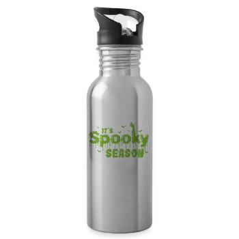 C’est spooky Season Halloween Custom USA - Gourde avec paille intégrée - argent clair - Droite