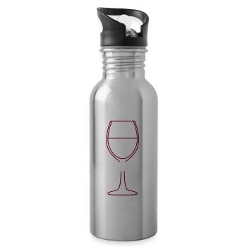 I Make Wine Disappear What's Your Superpower - Trinkflasche mit integriertem Trinkhalm - Lightsilver - Rechts