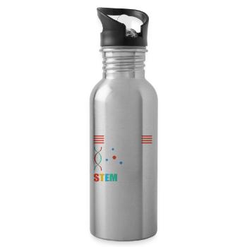 This Girl is Feelin' Stem-Tastic Steminist Science - Trinkflasche mit integriertem Trinkhalm - Lightsilver - Rechts