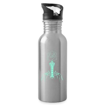 Microbiology Virus - Trinkflasche mit integriertem Trinkhalm - Lightsilver - Rechts