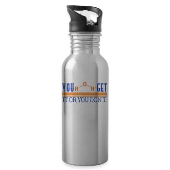 Chemical Element Shirt, You Ether Get It Or You - Water bottle with straw - silver - Right