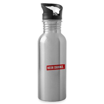 Montag nein Danke - Trinkflasche mit integriertem Trinkhalm - Lightsilver - Rechts
