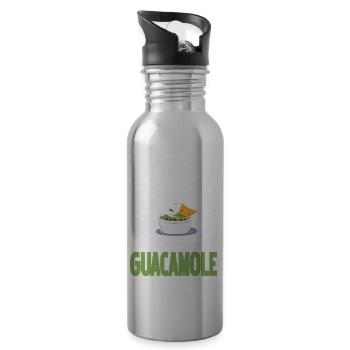 Tu veux que je t’écoute parler de guacamole - Gourde avec paille intégrée - argent clair - Droite