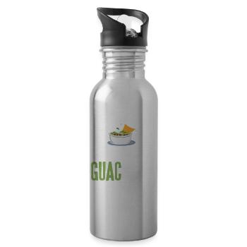 Sachez que le guac est extra, mais je suis aussi drôle de guacamole - Gourde avec paille intégrée - argent clair - Droite
