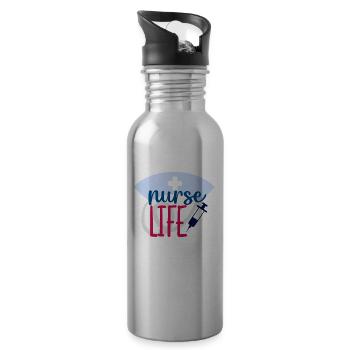 NURSE Nurse - Water bottle with straw - silver - Right